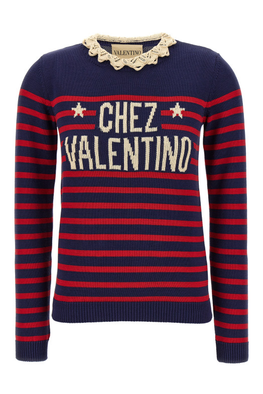 Valentino Garavani 'Chez Valentino' Джерси синий B3KC67D9KEBP3 Valentino Garavani 'Chez Valentino' Джерси синий B3KC67D9KEBP3