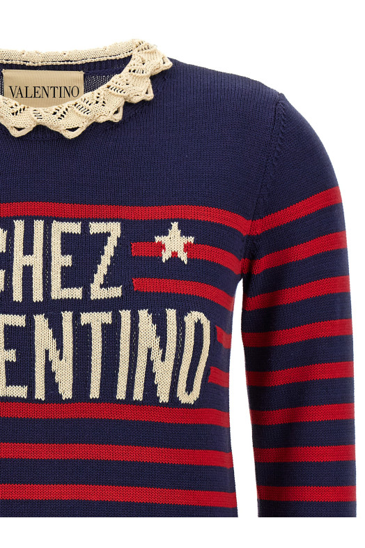 Valentino Garavani 'Chez Valentino' Джерси синий B3KC67D9KEBP3 Valentino Garavani 'Chez Valentino' Джерси синий B3KC67D9KEBP3