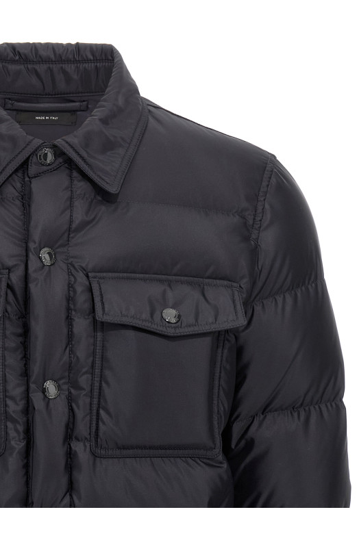 Пуховик с рубашечным воротником Синий TOM FORD OBD002FMN062HB999 Пуховик с рубашечным воротником Синий TOM FORD OBD002FMN062HB999