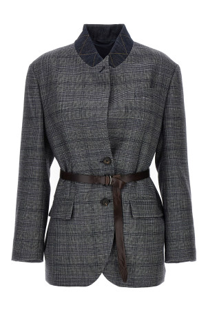 Monile houndstooth blazer Gray Monile houndstooth blazer Gray