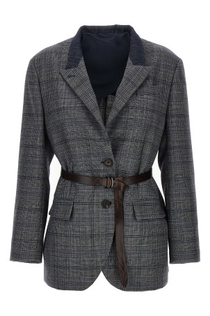 Monile houndstooth blazer Gray Monile houndstooth blazer Gray
