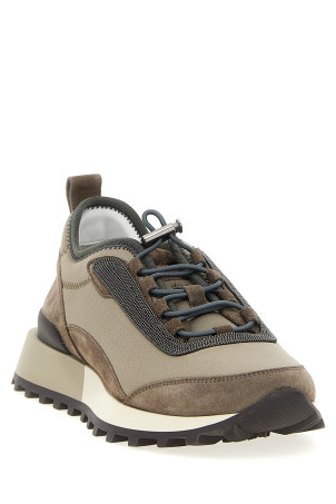 Кроссовки BRUNELLO CUCINELLI 'Precious Detail' коричневые MZSFG3045PC8769 Кроссовки BRUNELLO CUCINELLI 'Precious Detail' коричневые MZSFG3045PC8769