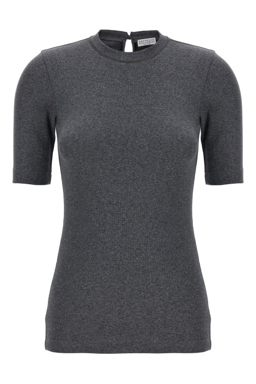 Monile ribbed T-shirt Gray Monile ribbed T-shirt Gray