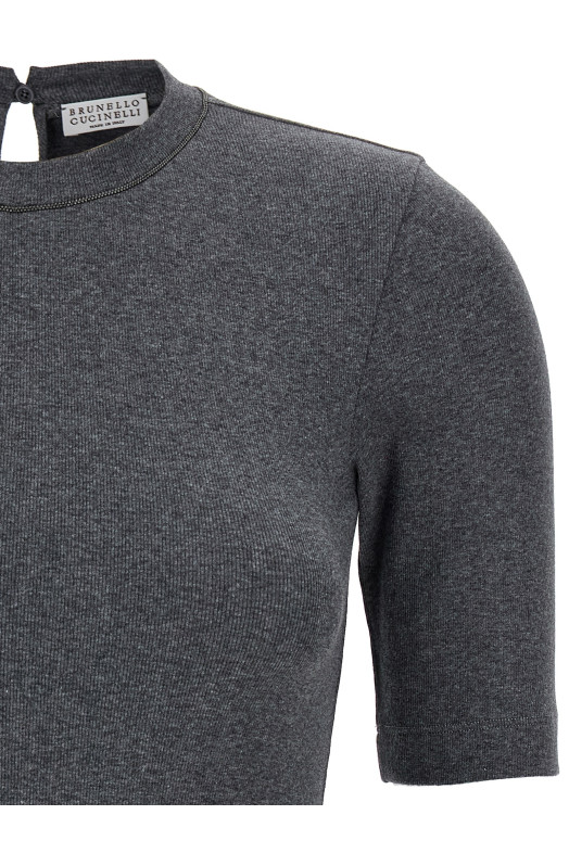 Monile ribbed T-shirt Gray Monile ribbed T-shirt Gray