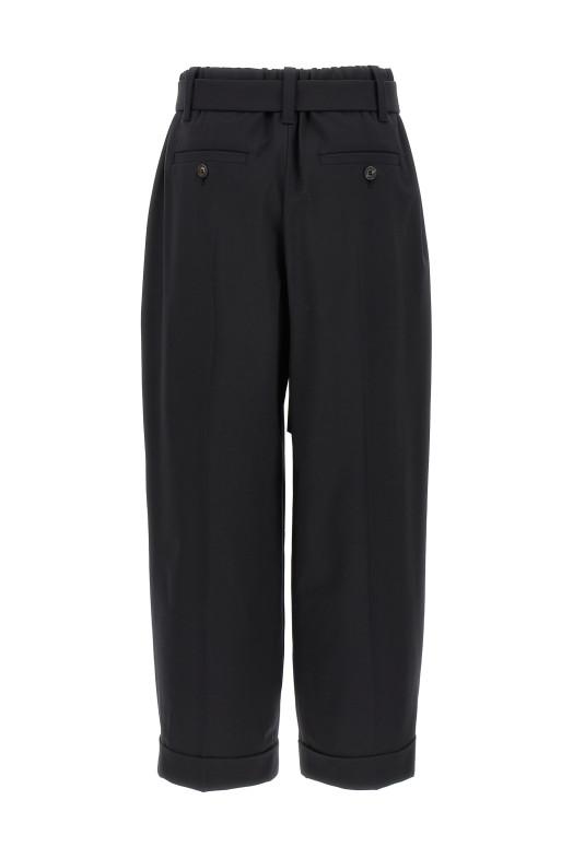 Belt wool pants Black Belt wool pants Black