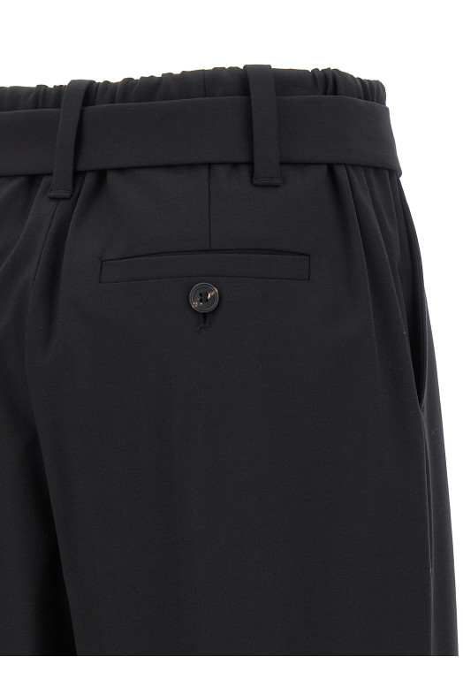 Belt wool pants Black Belt wool pants Black