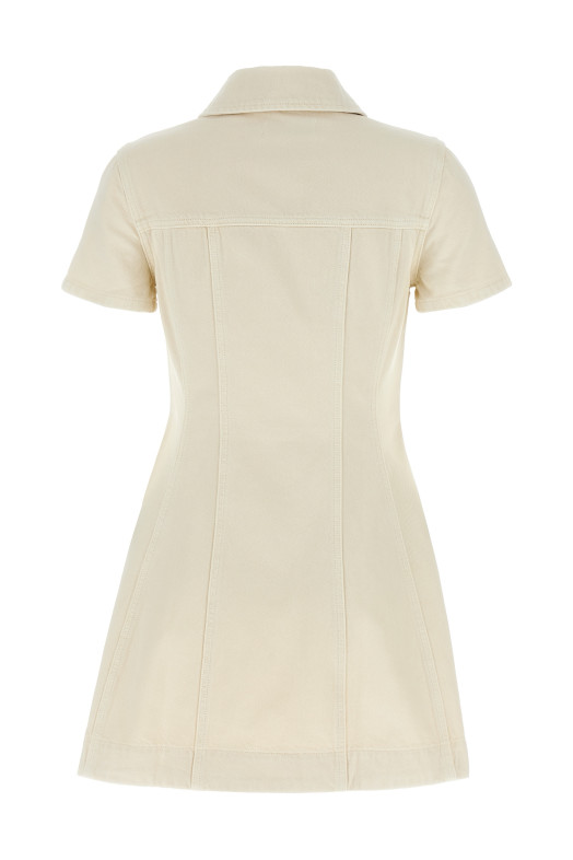 Джинсова міні-сукня з кремовим комірцем Білий PF25811SCCREAM Джинсова міні-сукня з кремовим комірцем Білий PF25811SCCREAM