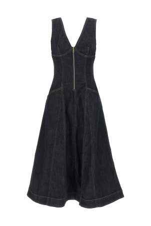 Сукня SELF PORTRAIT 'Indigo Denim Midi' синя PF25801MBLBLUE