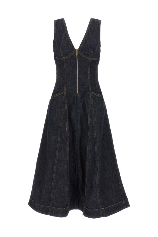 Платье SELF PORTRAIT 'Indigo Denim Midi' синее PF25801MBLBLUE Платье SELF PORTRAIT 'Indigo Denim Midi' синее PF25801MBLBLUE