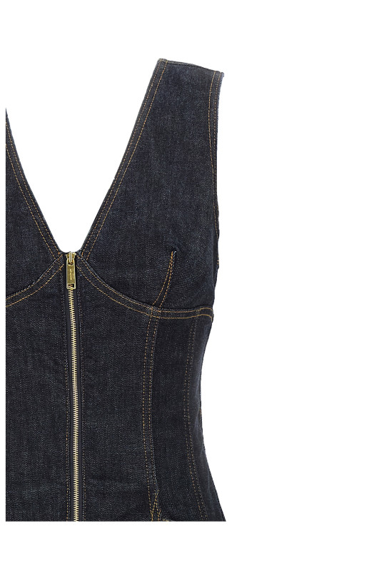 Платье SELF PORTRAIT 'Indigo Denim Midi' синее PF25801MBLBLUE Платье SELF PORTRAIT 'Indigo Denim Midi' синее PF25801MBLBLUE