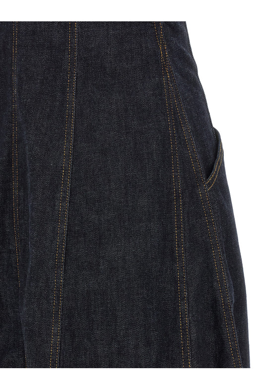 Платье SELF PORTRAIT 'Indigo Denim Midi' синее PF25801MBLBLUE Платье SELF PORTRAIT 'Indigo Denim Midi' синее PF25801MBLBLUE