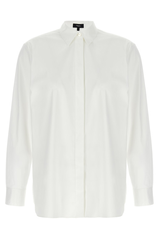 Рубашка из хорошего хлопка Белая THEORY M0104538100 Рубашка из хорошего хлопка Белая THEORY M0104538100
