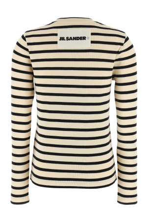 Смугастий светр чорно-сірий JIL SANDER J40NH0003J46497080 Смугастий светр чорно-сірий JIL SANDER J40NH0003J46497080