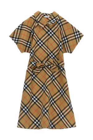Check chemisier dress Beige Check chemisier dress Beige