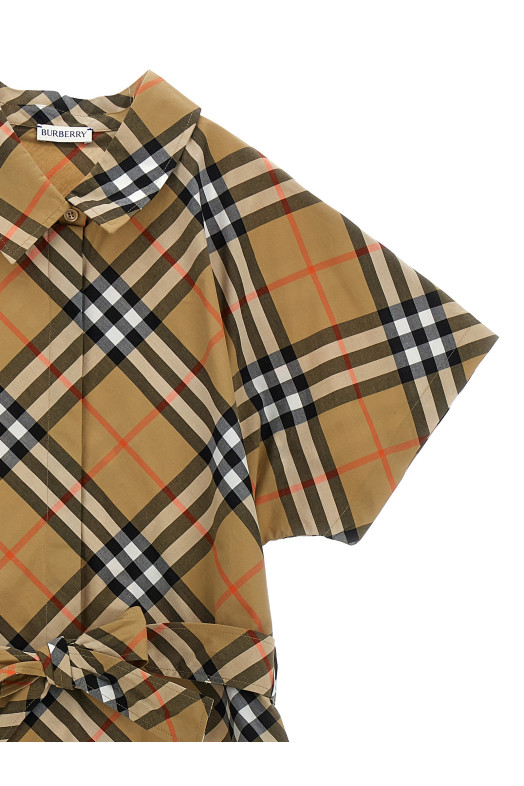 Check chemisier dress Beige Check chemisier dress Beige