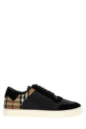 Кросівки з чековою вставкою Чорні BURBERRY 8070818BLACKARBEIGEIPCHK