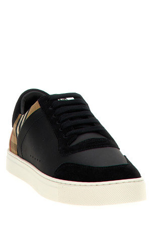 Кросівки з чековою вставкою Чорні BURBERRY 8070818BLACKARBEIGEIPCHK