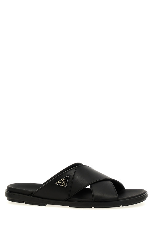 Сандалии с логотипом Черный PRADA 2X3111FG0003LEMF0002 Сандалии с логотипом Черный PRADA 2X3111FG0003LEMF0002