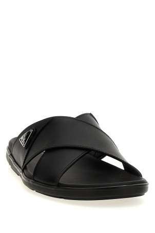 Сандалии с логотипом Черный PRADA 2X3111FG0003LEMF0002 Сандалии с логотипом Черный PRADA 2X3111FG0003LEMF0002