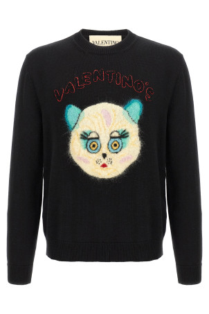 Светр Valentino Garavani 'Le Chat de la Maison' Чорний V3KC35IB2V0NO