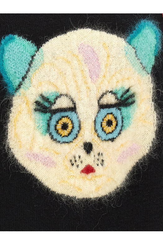 Свитер Valentino Garavani 'Le Chat de la Maison' черный V3KC35IB2V0NO