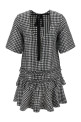 'Crinkled Check Mini' dress Black-grey 'Crinkled Check Mini' dress Black-grey