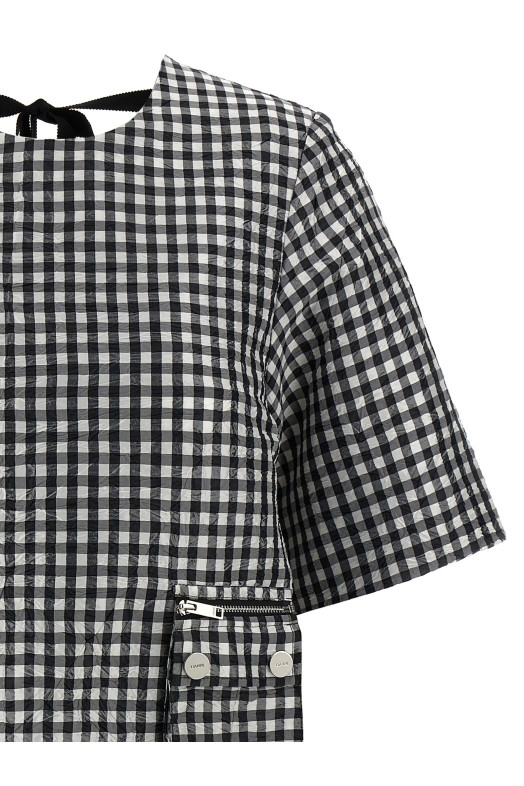 'Crinkled Check Mini' dress Black-grey 'Crinkled Check Mini' dress Black-grey