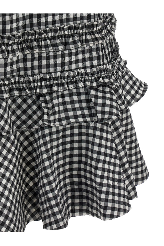 'Crinkled Check Mini' dress Black-grey 'Crinkled Check Mini' dress Black-grey