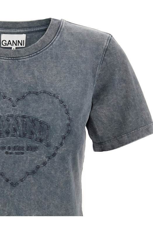 'Grey Washed Heart' T-shirt Gray 'Grey Washed Heart' T-shirt Gray