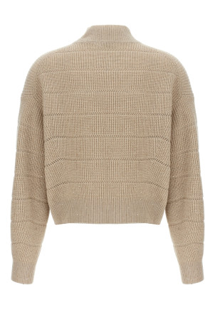 Облегающий свитер BRUNELLO CUCINELLI 'Rustic Dazzling Net' Бежевый MBM738204PC505 Облегающий свитер BRUNELLO CUCINELLI 'Rustic Dazzling Net' Бежевый MBM738204PC505