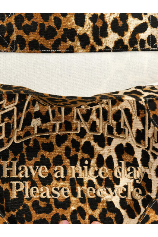 Shopping leopard embroidery logo Brown Shopping leopard embroidery logo Brown