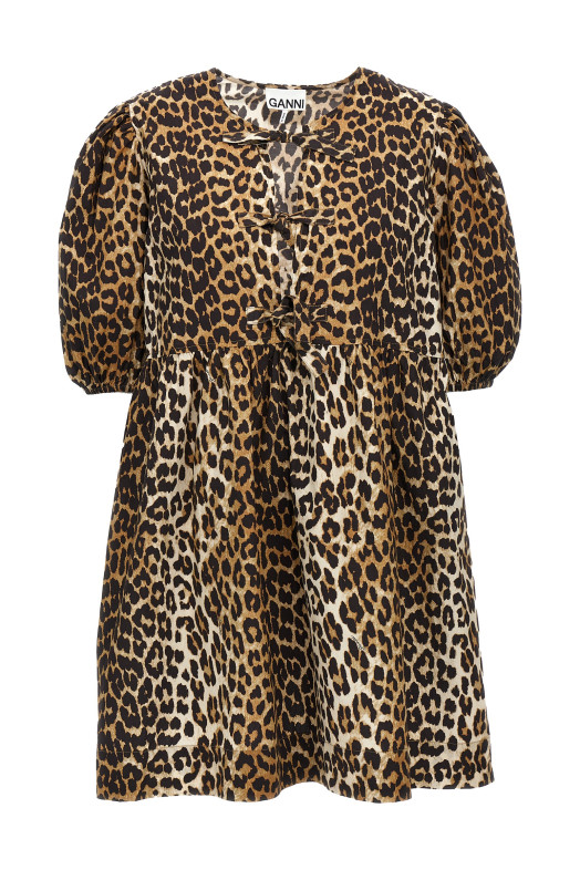 Leopard poplin dress Multicolor Leopard poplin dress Multicolor