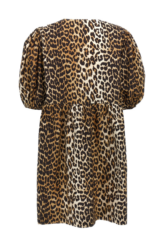Leopard poplin dress Multicolor Leopard poplin dress Multicolor