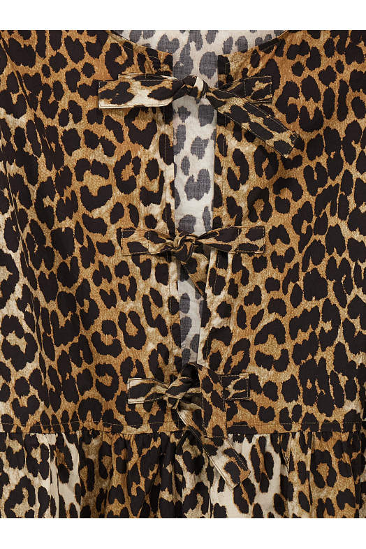 Leopard poplin dress Multicolor Leopard poplin dress Multicolor