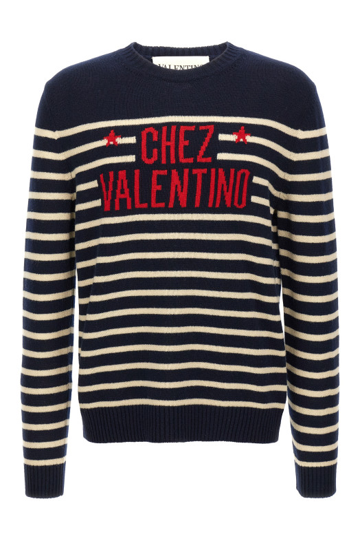 Синій трикотажний светр Valentino Garavani 