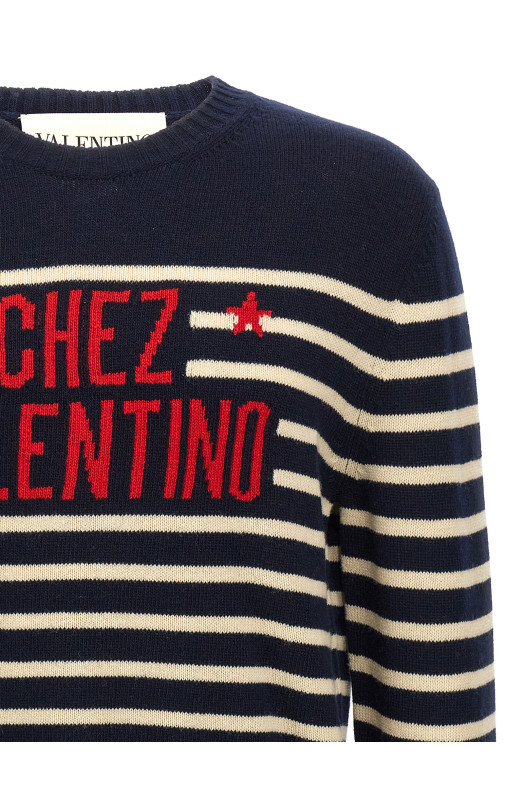 Синій трикотажний светр Valentino Garavani 