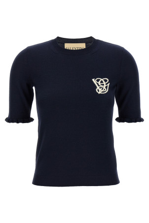 Топ з вишивкою Valentino Garavani VG Синій B3KC66H9HFBBE Топ з вишивкою Valentino Garavani VG Синій B3KC66H9HFBBE