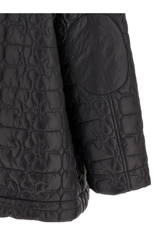 Куртка GANNI 'Black Shiny Quilt Midi' Черный W0343252
