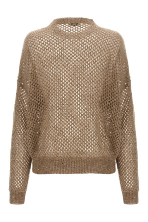 'Rustic Dazzling Net' sweater Beige