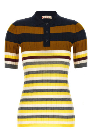 Ribbed wool polo shirt Multicolor Ribbed wool polo shirt Multicolor