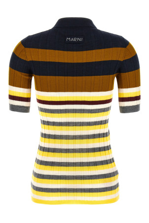 Ribbed wool polo shirt Multicolor Ribbed wool polo shirt Multicolor