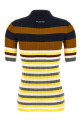 Ribbed wool polo shirt Multicolor