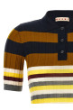 Ribbed wool polo shirt Multicolor