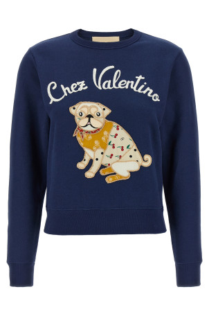 Valentino Garavani 'Chez Valentino' sweatshirt Blue Valentino Garavani 'Chez Valentino' sweatshirt Blue