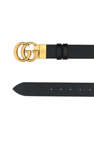 Черный кожаный ремень GG с двусторонней стороной GUCCI (627055CAO2T) Черный кожаный ремень GG с двусторонней стороной GUCCI (627055CAO2T)