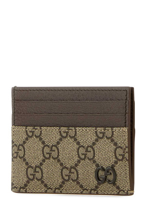 GG тканинний та шкіряний картхолдер GUCCI (795230FACQC) GG тканинний та шкіряний картхолдер GUCCI (795230FACQC)