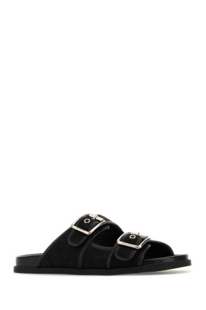 Тапочки из ткани GG Черный GUCCI (831830FAD71) Тапочки из ткани GG Черный GUCCI (831830FAD71)