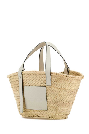 Palm leaf Basket handbag White LOEWE (A223S92XA1)