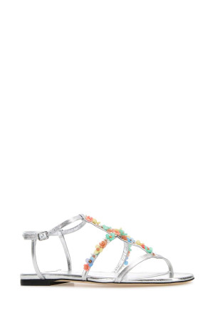 Silver nappa leather Daisy sandals JIMMY CHOO (GWYNDAISYFLATEQN) Silver nappa leather Daisy sandals JIMMY CHOO (GWYNDAISYFLATEQN)
