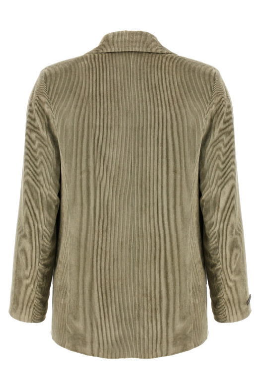 Ribbed velvet blazer Green Ribbed velvet blazer Green